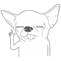 Fun Dog Sticker by godgwawa