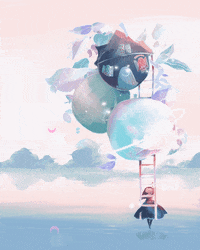 Miyaguart art earth galaxy planet GIF