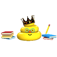 jiwonkodesign book shit books poop Sticker