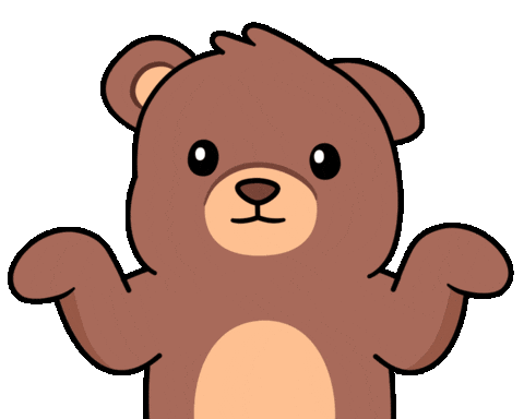 I Dont Care Whatever Sticker by BEARISH
