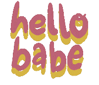 Babe Hello Sticker