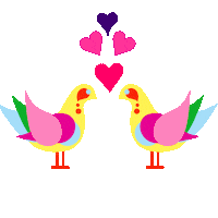 in love birds Sticker