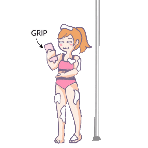 Pole Dance Grip Sticker