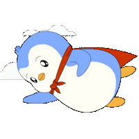 Flying On My Way Sticker by Pudgy Penguins