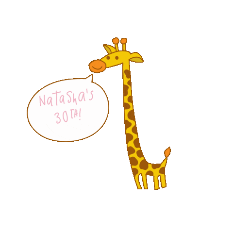 coppercanvas giraffe coppercanvas natasha30 birthdaygiraffe Sticker
