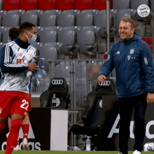 Serge Gnabry Hug GIF by FC Bayern Munich