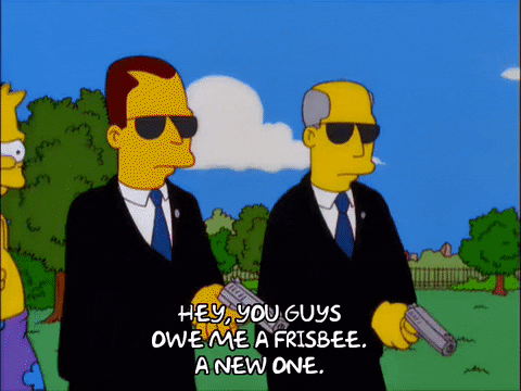 bart simpson secret service men GIF