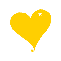 Yellow Heart Sticker by BeWILDerwood