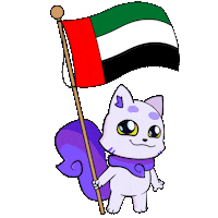 Abu Dhabi Flag Sticker by Lucky Kat Studios