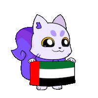 Abu Dhabi Flag Sticker by Lucky Kat Studios