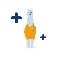 Happy Alpaca Sticker by Curadu GmbH