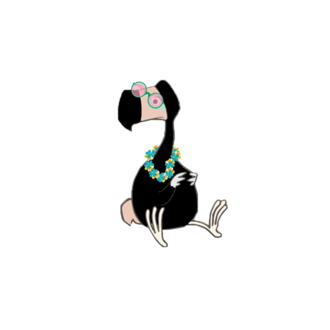 DodoandBerries bird dodo hawaiian berries Sticker