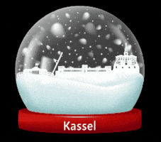 StadtKassel skyline schnee kassel schneekugel GIF