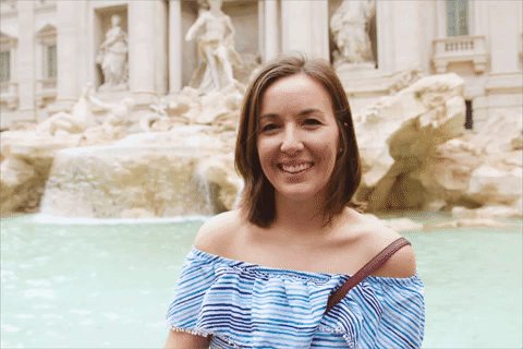 trevi fountain travel GIF
