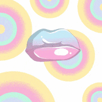 zaycardona sexy rainbow lips tongue GIF