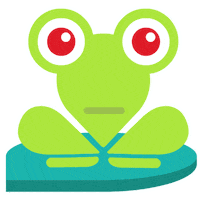 Scared Frog Sticker by kolbicr