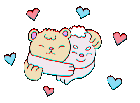 milkytoon giphyupload love hug hearts Sticker