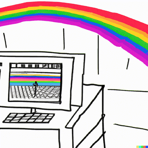 Rainbow Computer GIF by Canek