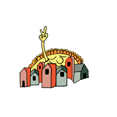 susifrozt sun house peace stay home Sticker