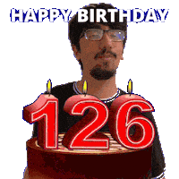 126 Birthday Sticker