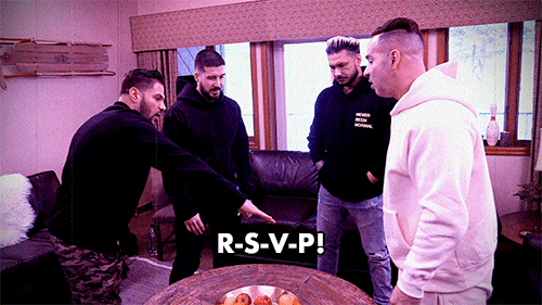 Jersey Shore Rsvp GIF by Jersey Shore Family Vacation
