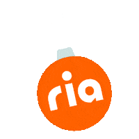 riafinancial ria found orange santa ria bauble ria orange bauble Sticker