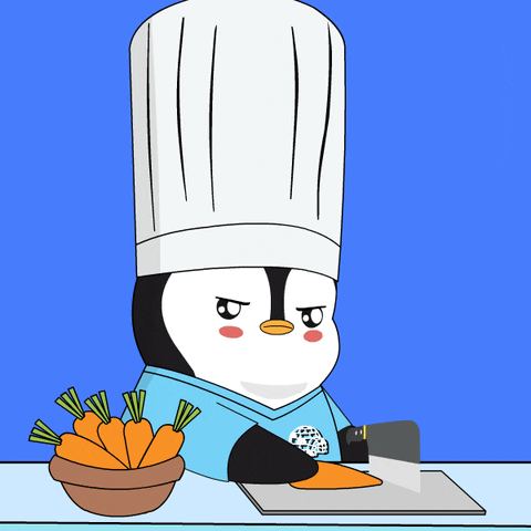Chop Chop Cooking GIF by Pudgy Penguins