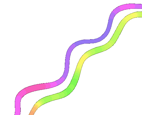 Rainbow Line Sticker