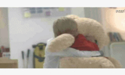 teddy bear hug GIF