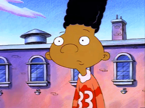 blinking hey arnold GIF
