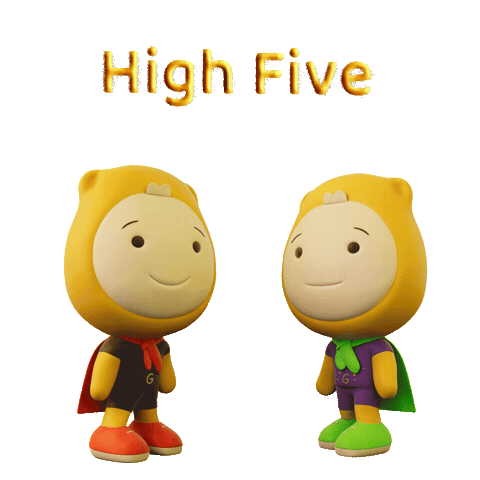 High Five Winning Team Sticker by Gumazing