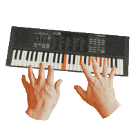 Piano Keys Sticker by Davie Studios Toronto