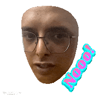 Big No Sticker by Akhil Dev