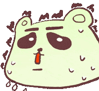 Scared Panda Sticker
