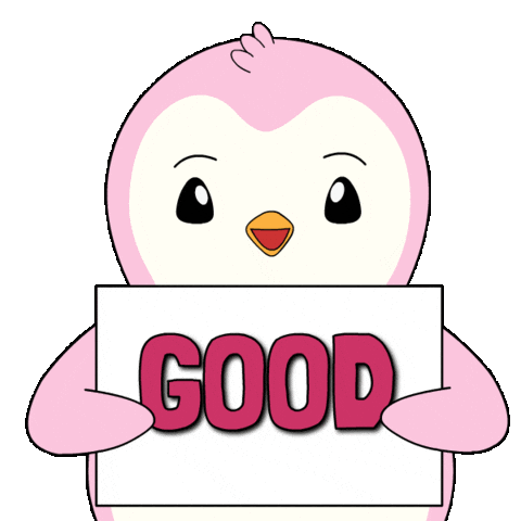 Pink Success Sticker by Pudgy Penguins