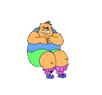 berkyurdusever waiting anxiety paranoia fatboy Sticker