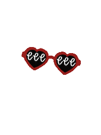 emilydodson1 hearts sunglasses eee ouachita Sticker