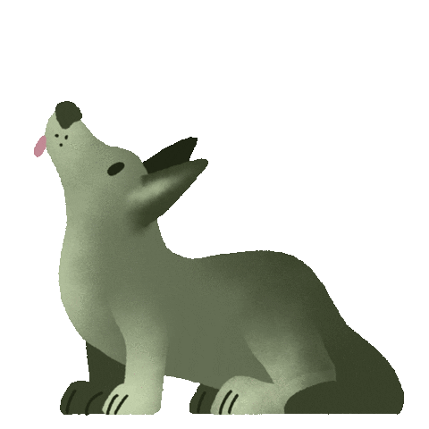 Hungry Dog Sticker by Artificial Group