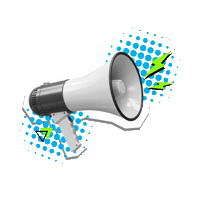Attention Megaphone Sticker by bildschnittTV