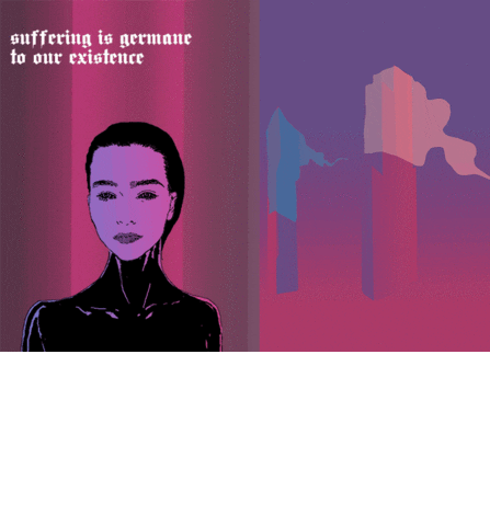 neon sunset Sticker by Erik Kazakov