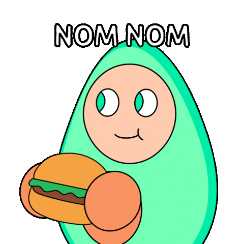 Nom Nom Lunch Time Sticker by Fatman