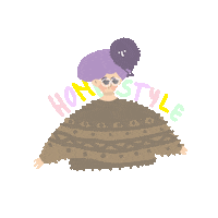 gonebaananas illustration style home granny Sticker