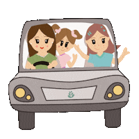 GreenSprint heart car mom goodmorning Sticker