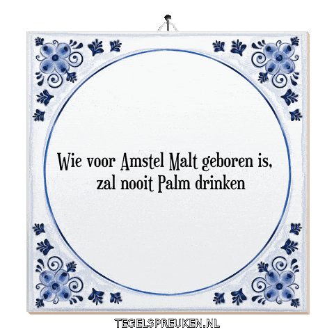 Humor Geboren Sticker by Tegelspreuken.nl