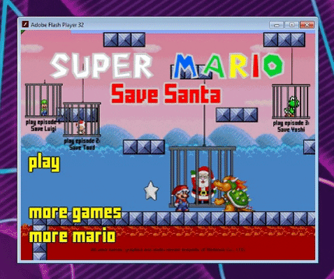 downloadhoy giphygifmaker descargar juego super mario save santa GIF