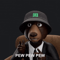 Bang Bang Finger Guns GIF by Okay Bears