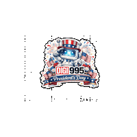 Red White And Blue Usa Sticker by Digi 995