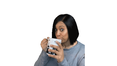 ComedianHollyLogan giphyupload coffee drama tea Sticker