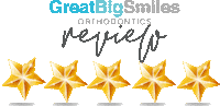 Stars Reviews Sticker by Great Big Smiles Orthodontics