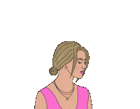 gifsbykristine girl sad pink crying Sticker